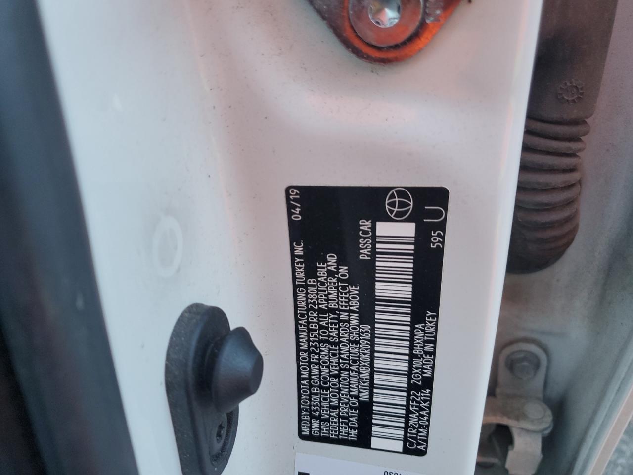 NMTKHMBX0KR091630 2019 Toyota C-Hr Xle