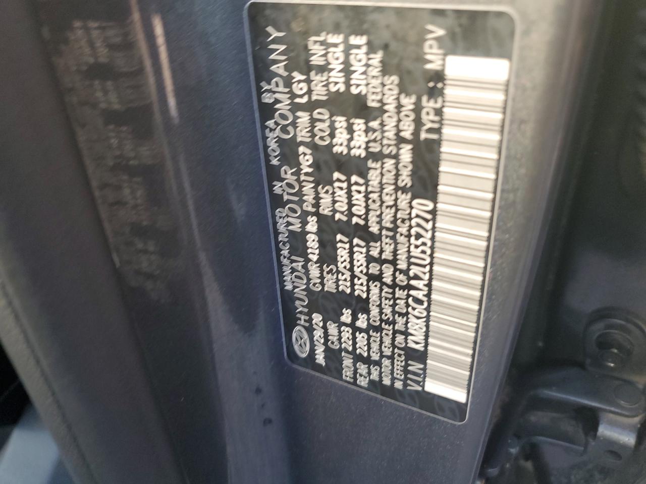 2020 Hyundai Kona Sel Plus VIN: KM8K6CAA2LU552270 Lot: 76407084