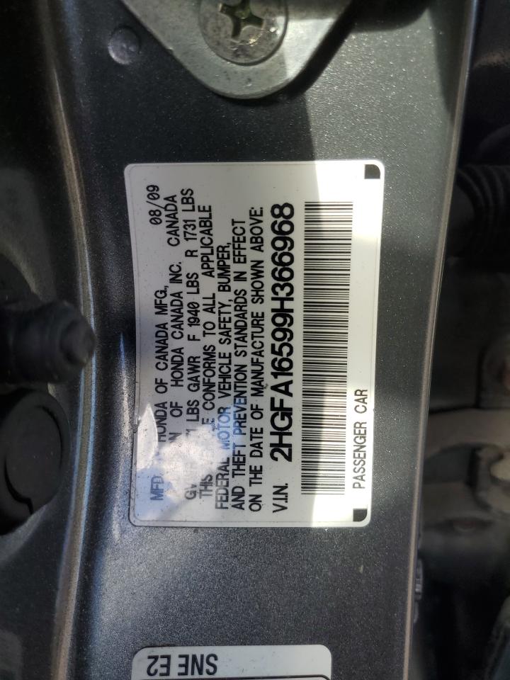 2HGFA16599H366968 2009 Honda Civic Lx