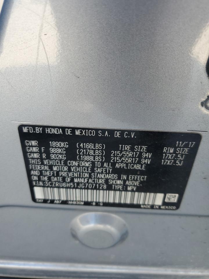 3CZRU6H51JG707128 2018 Honda Hr-V Ex