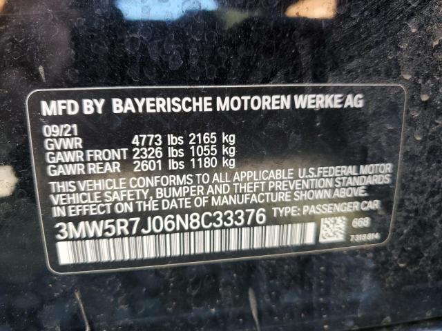 3MW5R7J06N8C33376 BMW 3 Series 330XI 12