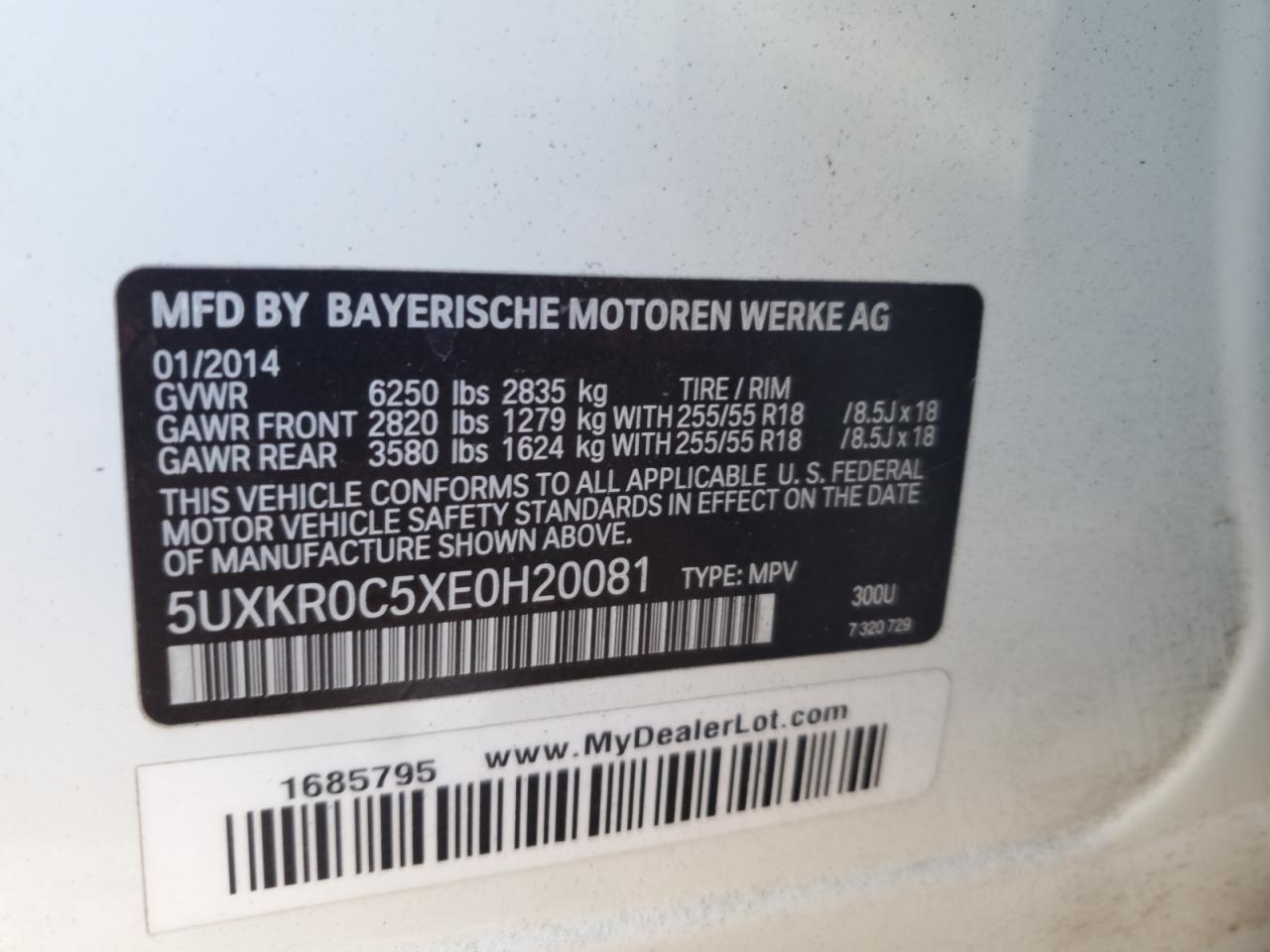 5UXKR0C5XE0H20081 2014 BMW X5 xDrive35I