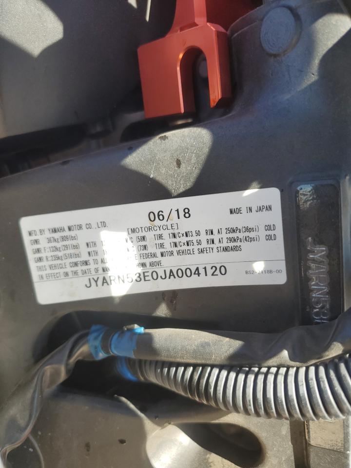 2018 Yamaha Mt09 VIN: JYARN53E0JA004120 Lot: 76538204