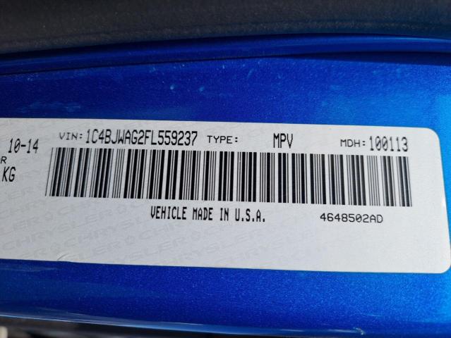 1C4BJWAG2FL559237 - 2015 JEEP WRANGLER - #75112144
