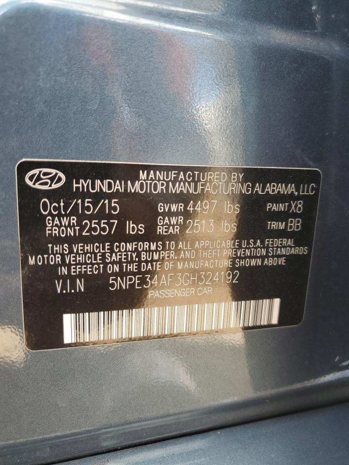 5NPE34AF3GH324192 2016 Hyundai Sonata Sport