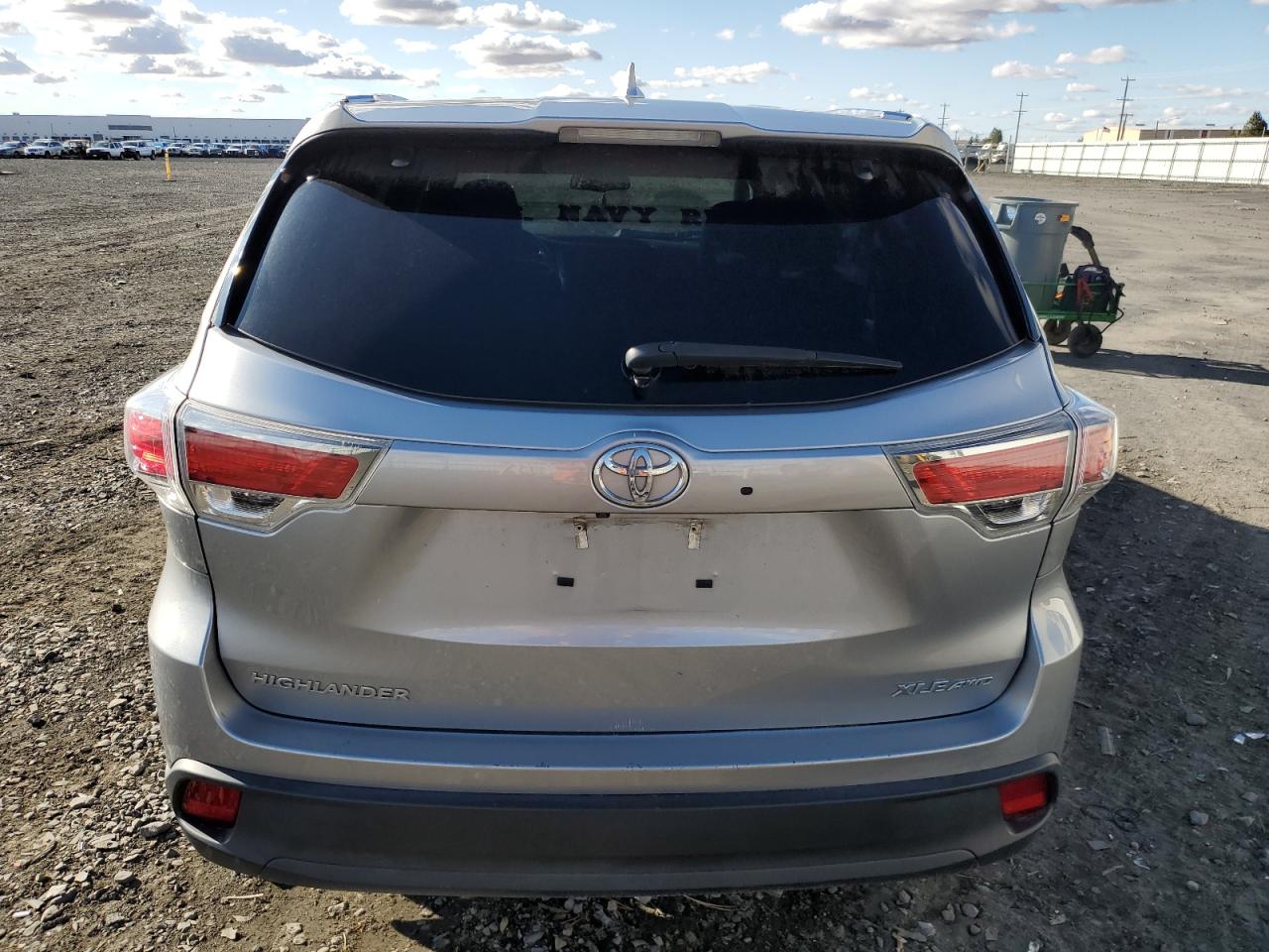 2015 Toyota Highlander Xle VIN: 5TDJKRFH6FS072438 Lot: 74660434