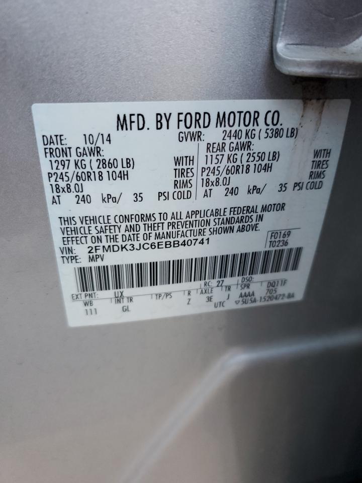 2FMDK3JC6EBB40741 2014 Ford Edge Sel