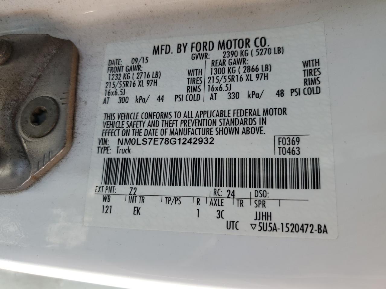 NM0LS7E78G1242932 2016 Ford Transit Connect Xl