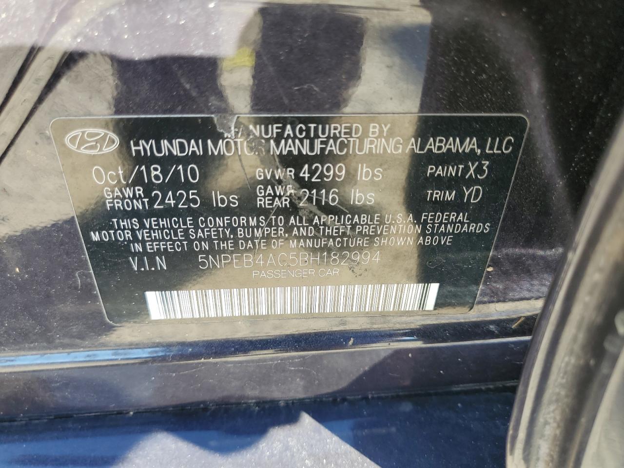 2021 Hyundai Sonata Gls VIN: 5NPEB4AC5BH182994 Lot: 77473834