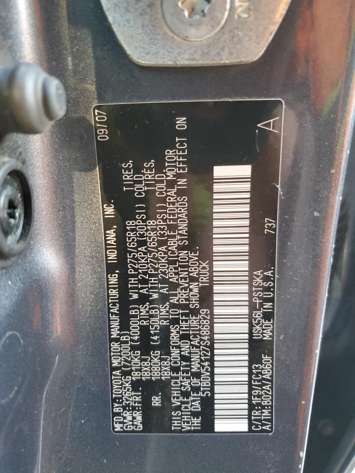 5TBDV54127S486829 2007 Toyota Tundra Crewmax Sr5