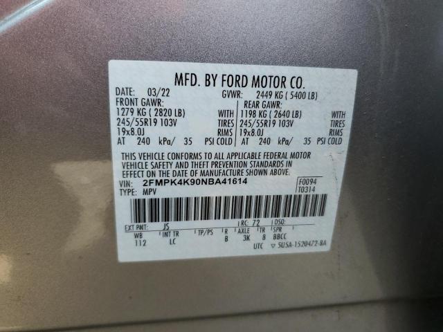 2FMPK4K90NBA41614 Ford Edge TITAN 13