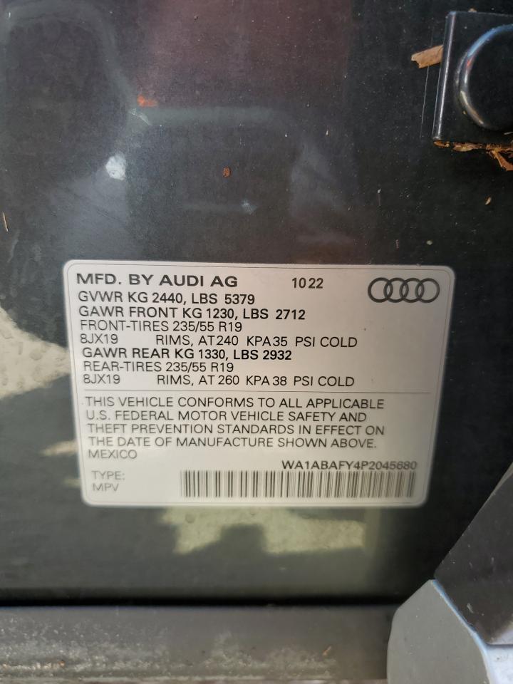 WA1ABAFY4P2045680 2023 Audi Q5 Premium 40