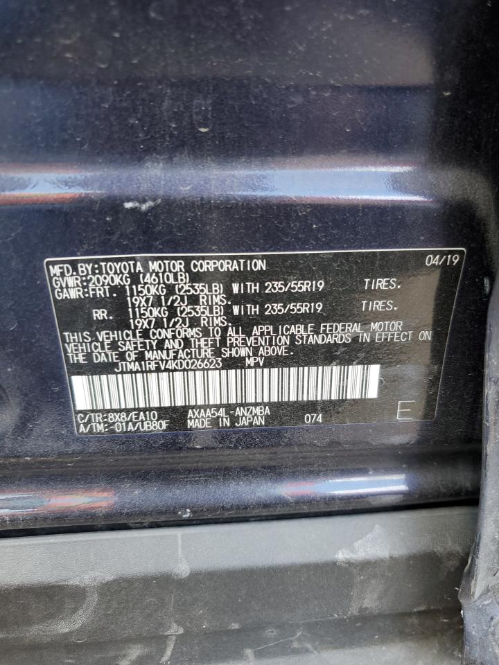 JTMA1RFV4KD026623 2019 Toyota Rav4 Xle Premium
