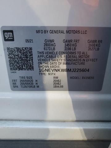 1GNEVNKW8MJ225604 Chevrolet Traverse H 14