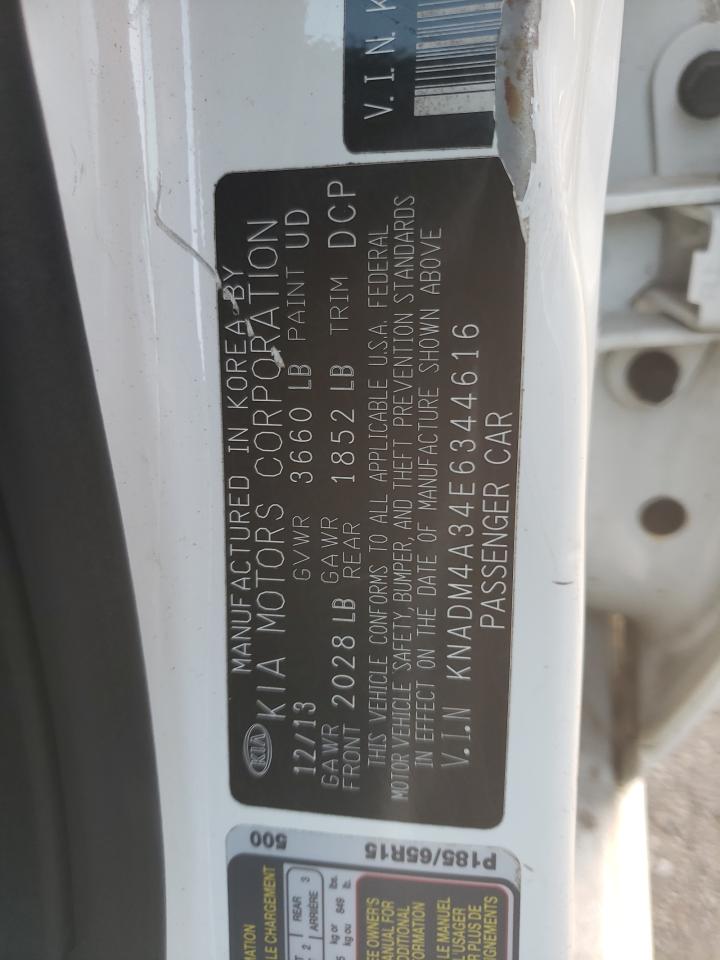 KNADM4A34E6344616 2014 Kia Rio Lx