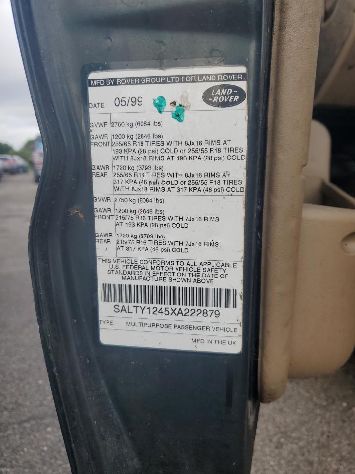 1999 Land Rover Discovery Ii VIN: SALTY1245XA222879 Lot: 74222444