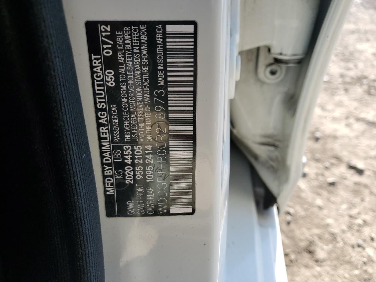 2012 Mercedes-Benz C 250 VIN: WDDGF4HB0CR218973 Lot: 74832724