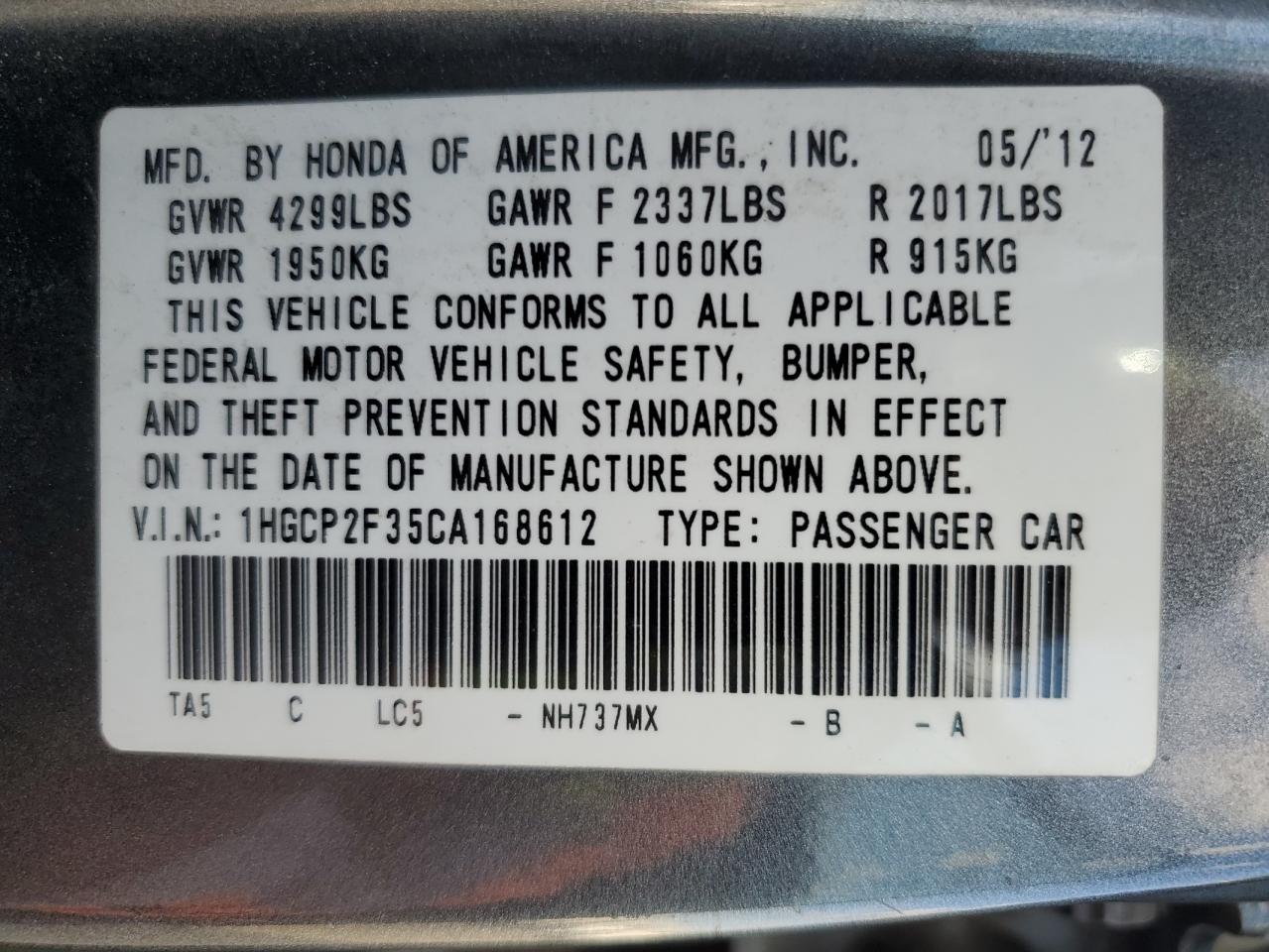 2012 Honda Accord - Image 12