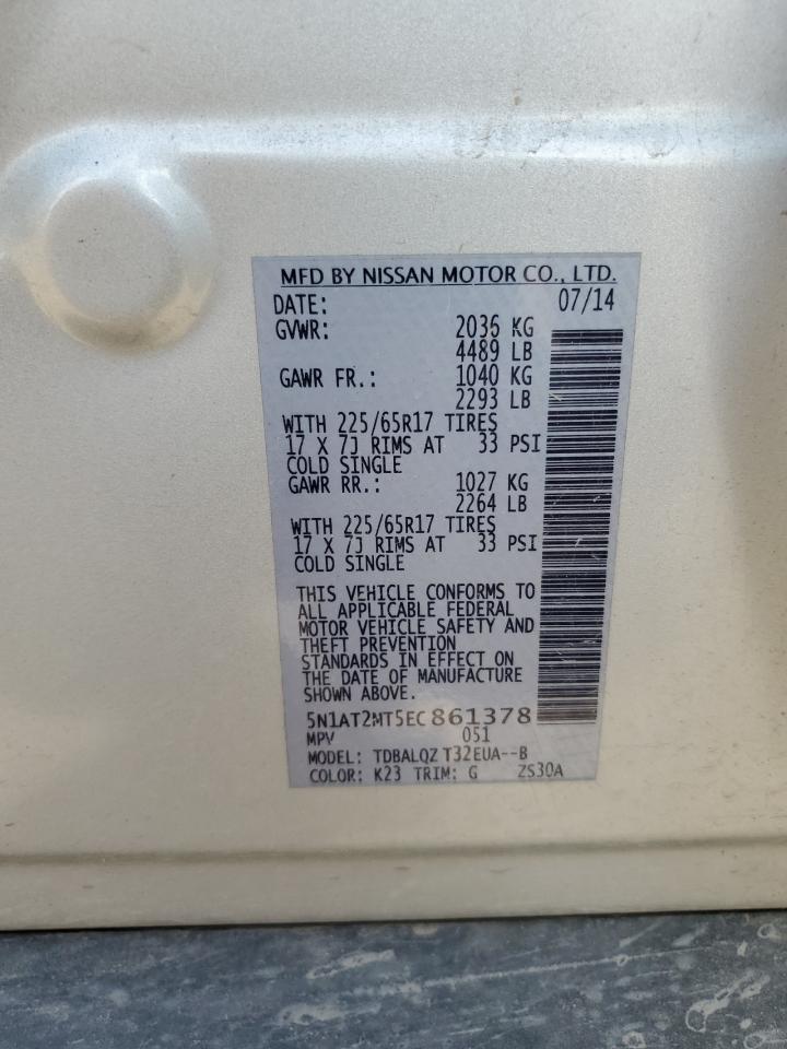 5N1AT2MT5EC861378 2014 Nissan Rogue S