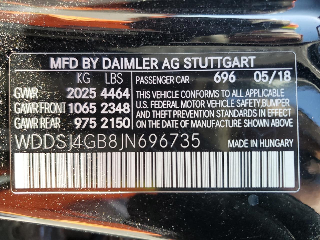 WDDSJ4GB8JN696735 2018 Mercedes-Benz Cla 250 4Matic