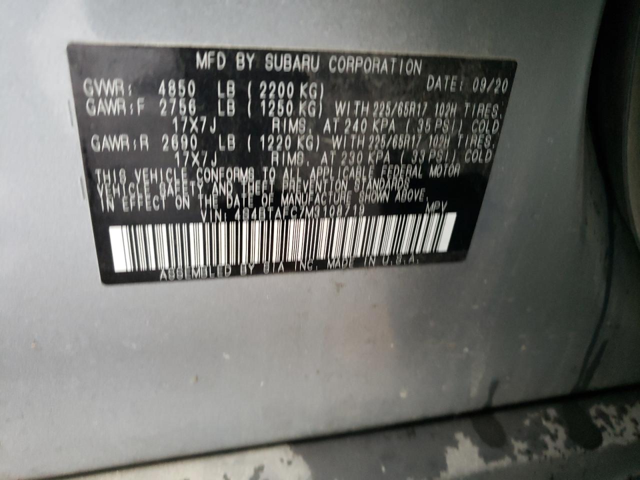 2021 Subaru Outback - Image 16