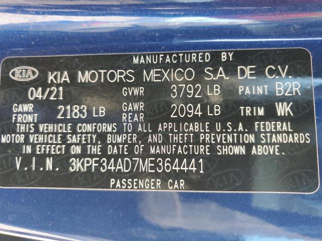 3KPF34AD7ME364441 Kia Forte GT L 12