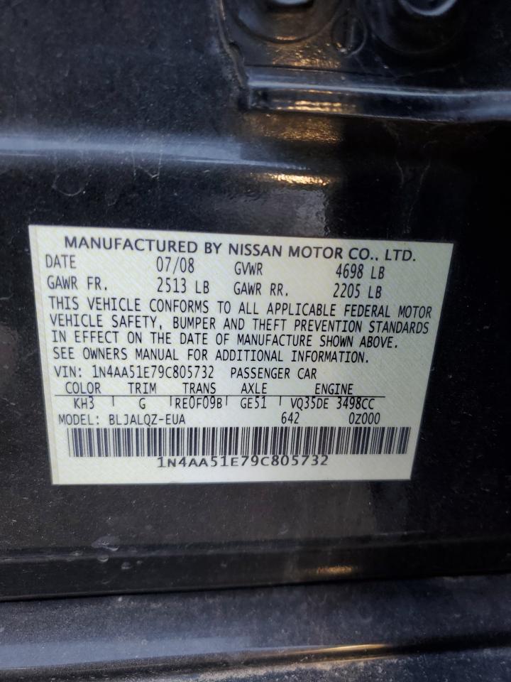 1N4AA51E79C805732 2009 Nissan Maxima S