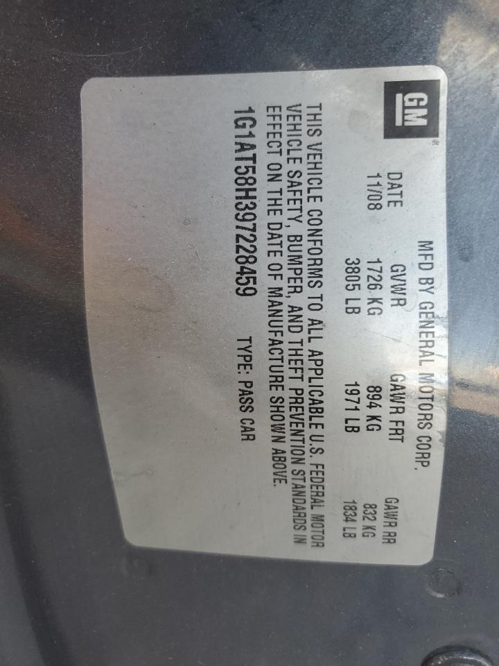 2009 Chevrolet Cobalt Lt VIN: 1G1AT58H397228459 Lot: 74473054