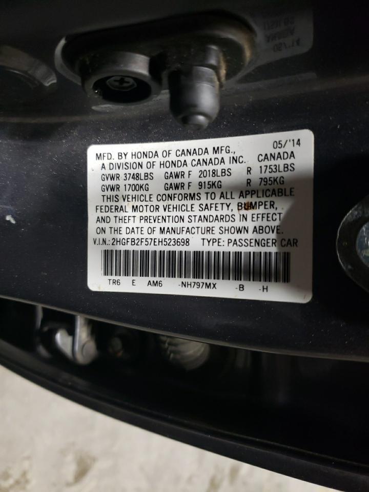 2HGFB2F57EH523698 2014 Honda Civic Lx