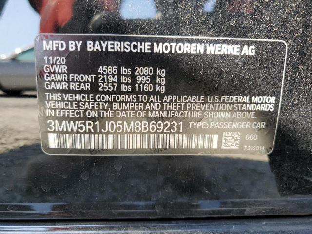 3MW5R1J05M8B69231 BMW 3 Series 330I 12