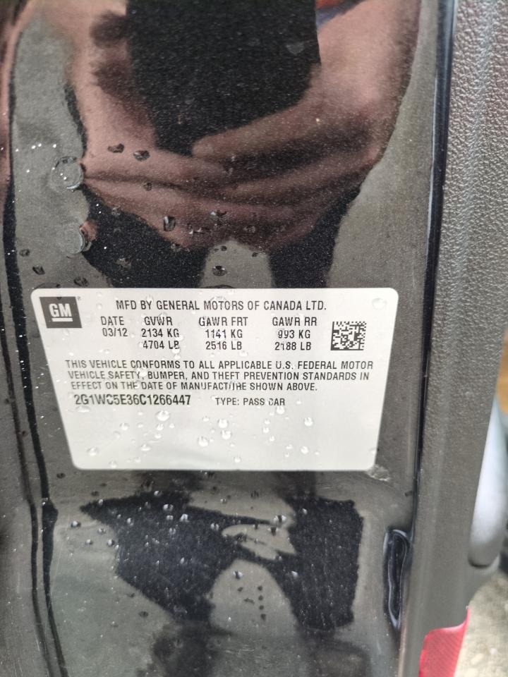 2012 Chevrolet Impala Ltz VIN: 2G1WC5E36C1266447 Lot: 74661194