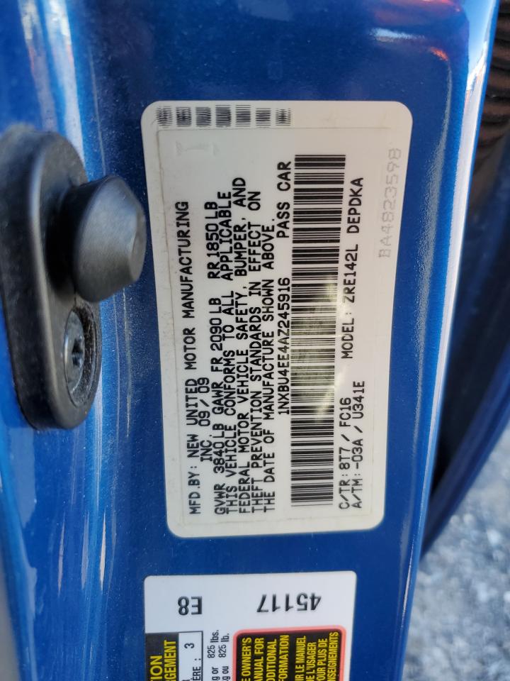 1NXBU4EE4AZ245916 2010 Toyota Corolla Base