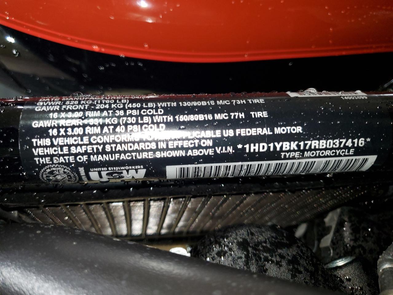 2024 Harley-Davidson Flhcs VIN: 1HD1YBK17RB037416 Lot: 74419774