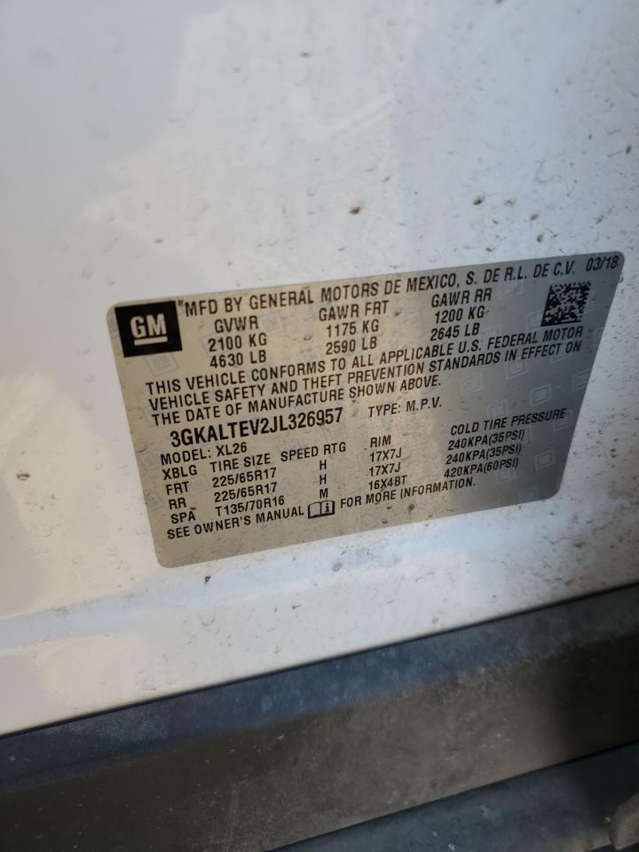 3GKALTEV2JL326957 2018 GMC Terrain Sle