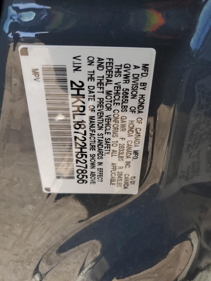 2HKRL18722H527856 2002 Honda Odyssey Exl