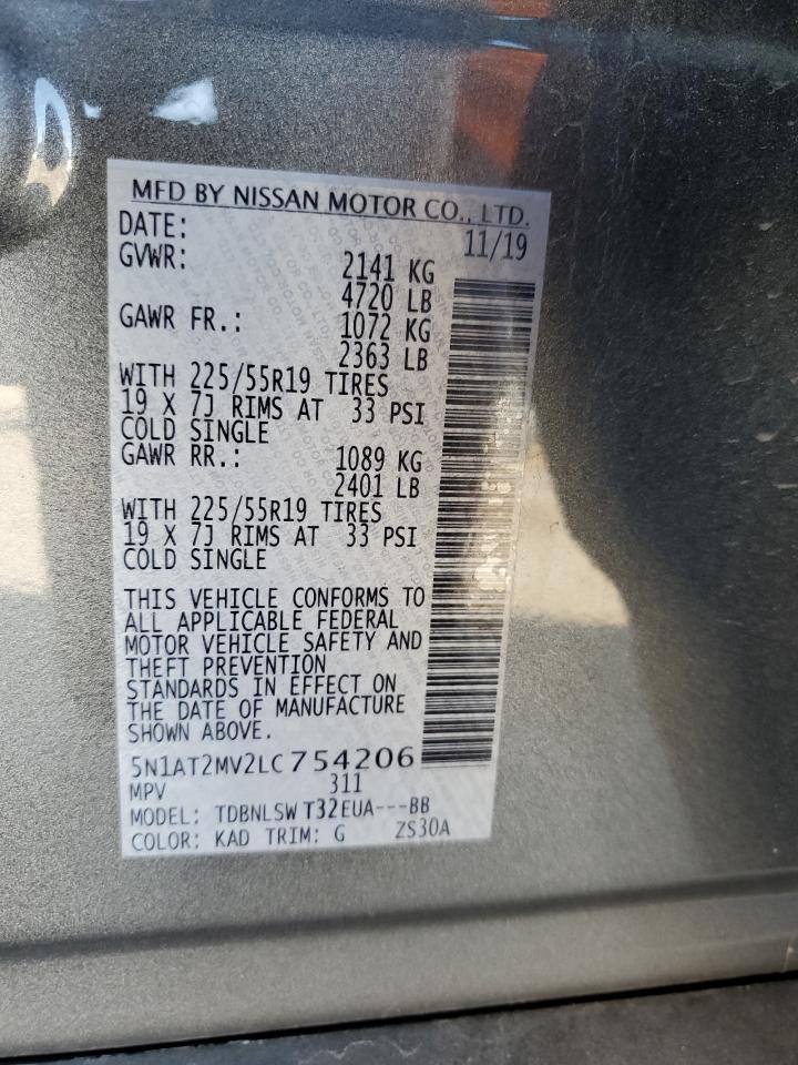 VIN 5N1AT2MV2LC754206 2020 NISSAN ROGUE no.13