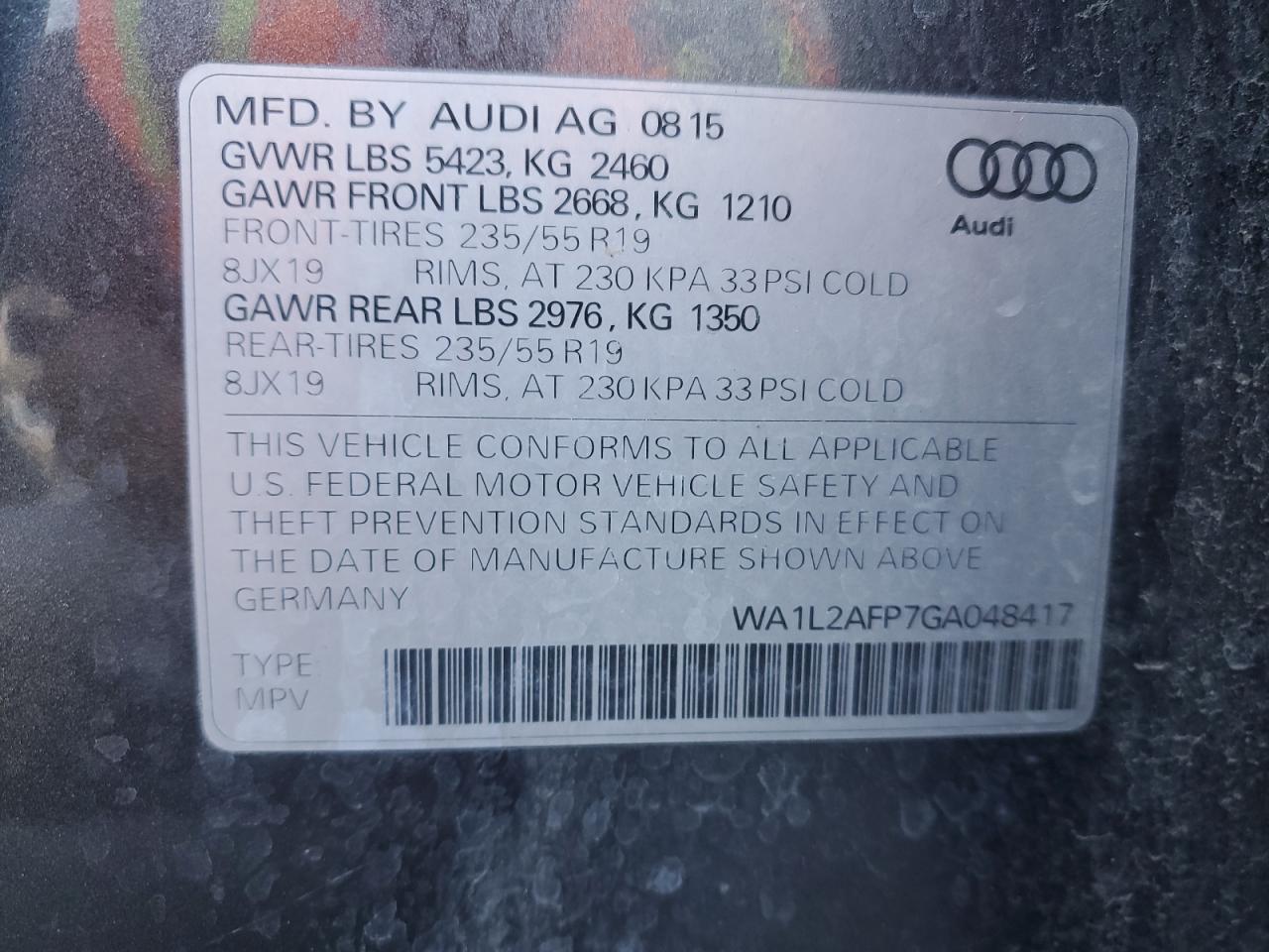 WA1L2AFP7GA048417 2016 Audi Q5 Premium Plus