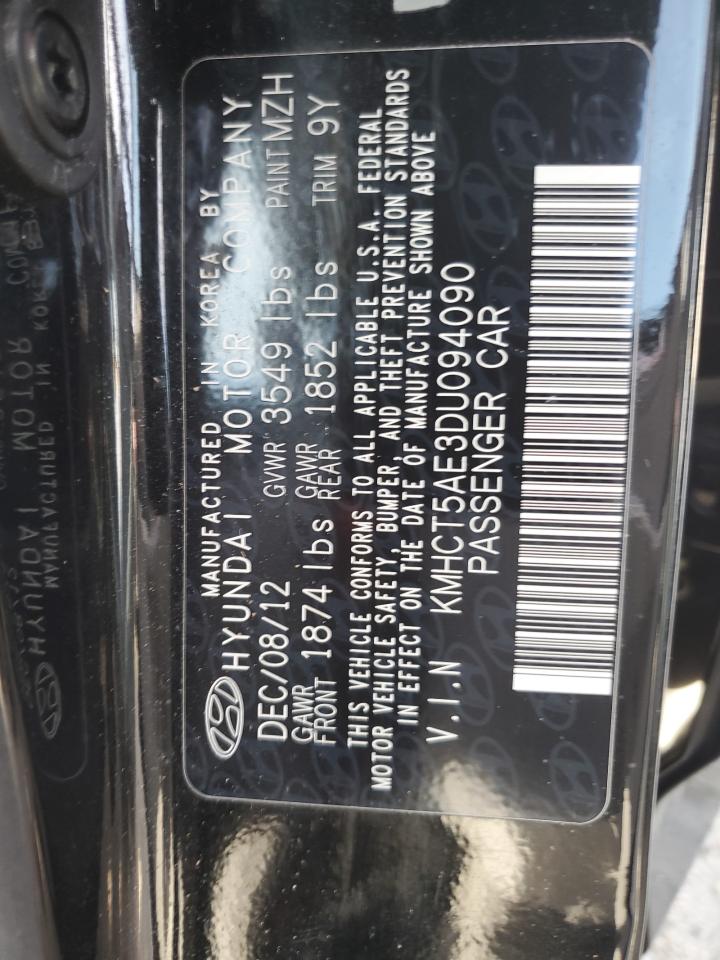 KMHCT5AE3DU094090 2013 Hyundai Accent Gls