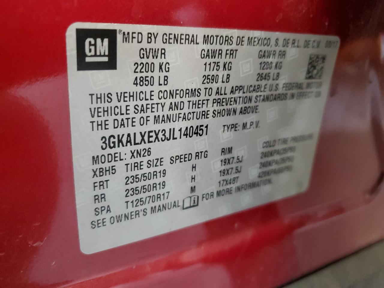 3GKALXEX3JL140451 2018 GMC Terrain Denali