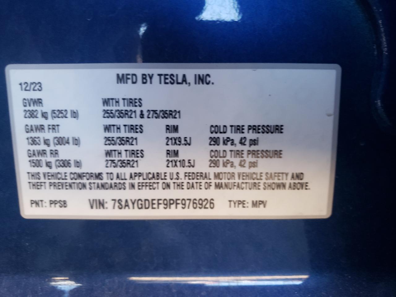 7SAYGDEF9PF976926 2023 TESLA MODEL Y - Image 13