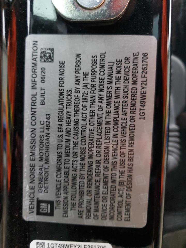2020 GMC Sierra K3500 Denali VIN: 1GT49WEY2LF261706 Lot: 77884054