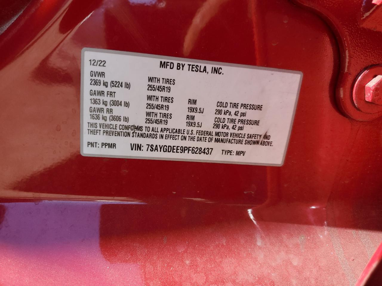 7SAYGDEE9PF628437 2023 Tesla Model Y