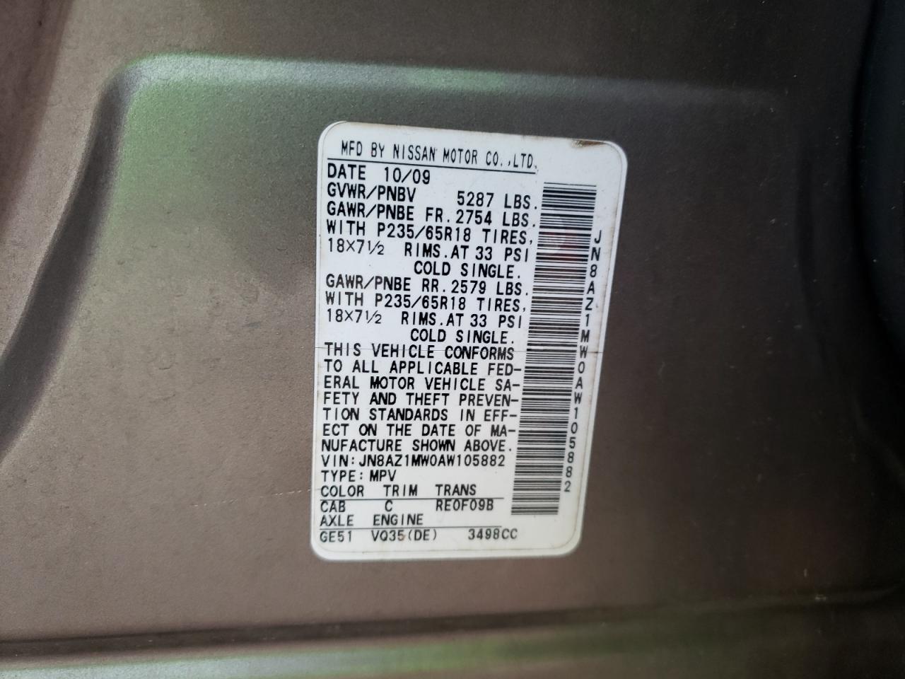 2010 Nissan Murano - Image 14
