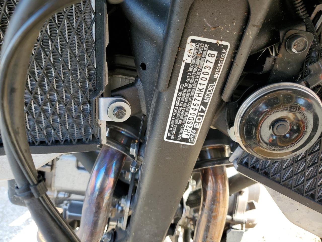 2017 Honda Crf1000 VIN: JH2SD0457HK100378 Lot: 77094214