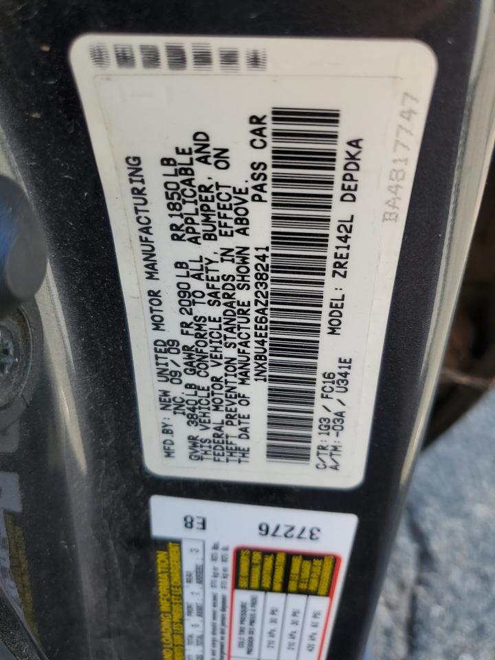 2010 Toyota Corolla Base VIN: 1NXBU4EE6AZ238241 Lot: 75335344