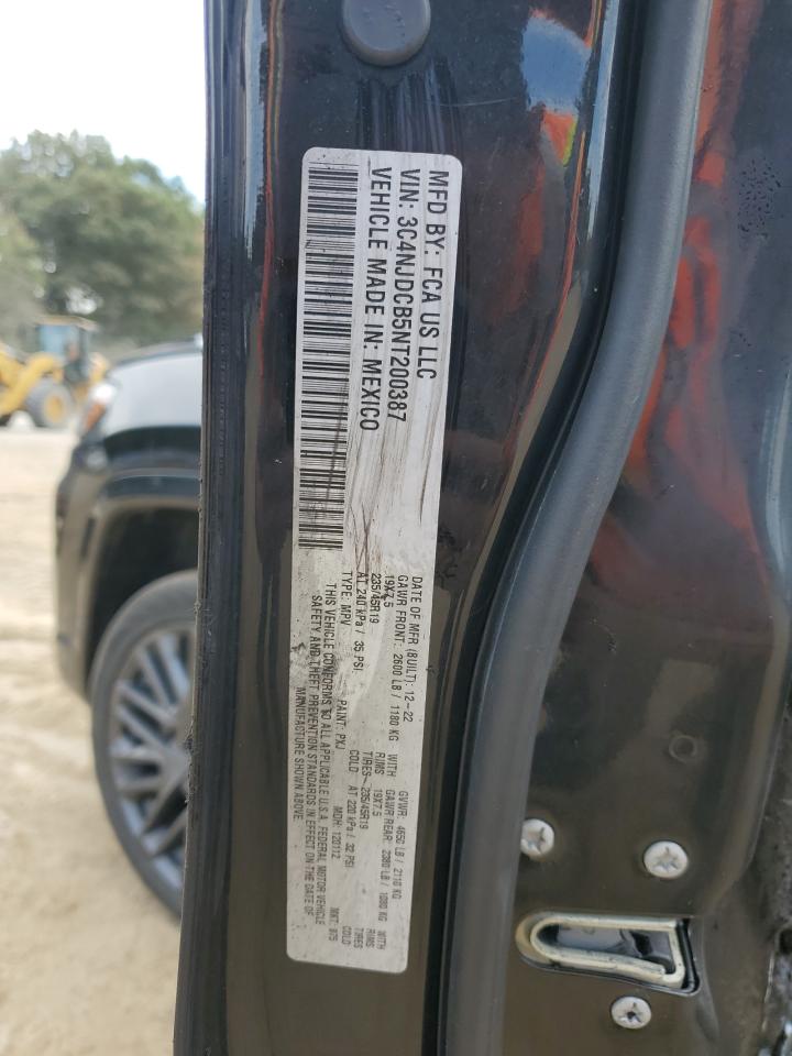 2022 Jeep Compass Limited VIN: 3C4NJDCB5NT200387 Lot: 72899504