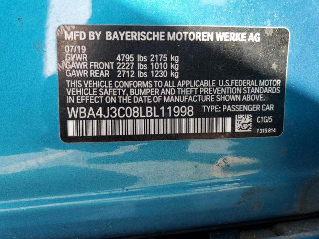 WBA4J3C08LBL11998 BMW 4 Series 430XI GRAN 12