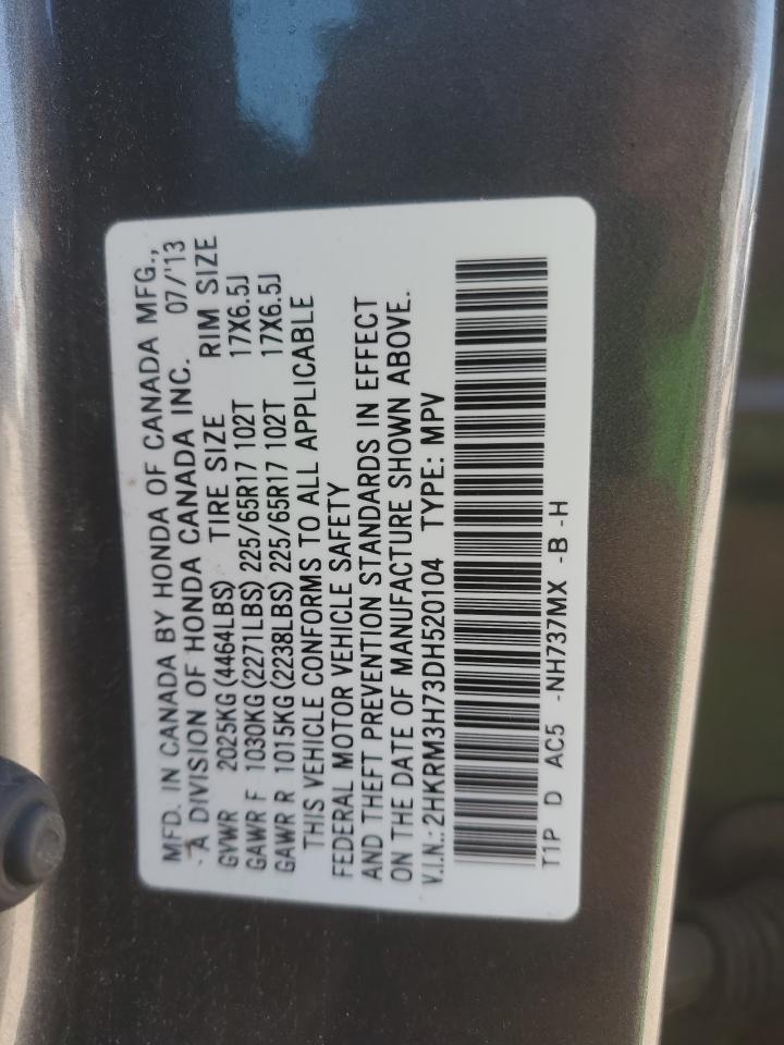 2HKRM3H73DH520104 2013 Honda Cr-V Exl