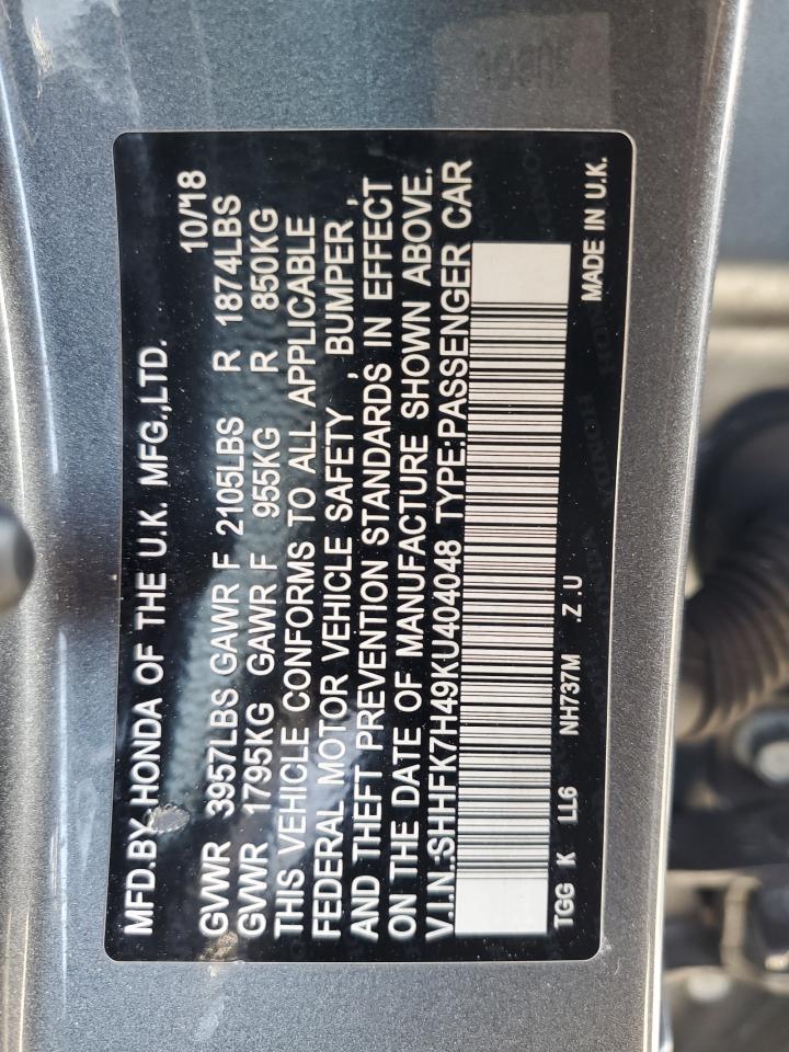 SHHFK7H49KU404048 2019 HONDA CIVIC - Image 16