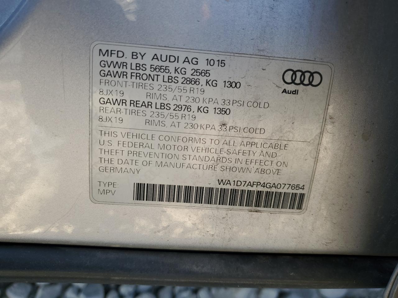 WA1D7AFP4GA077654 2016 Audi Q5 Premium Plus S-Line